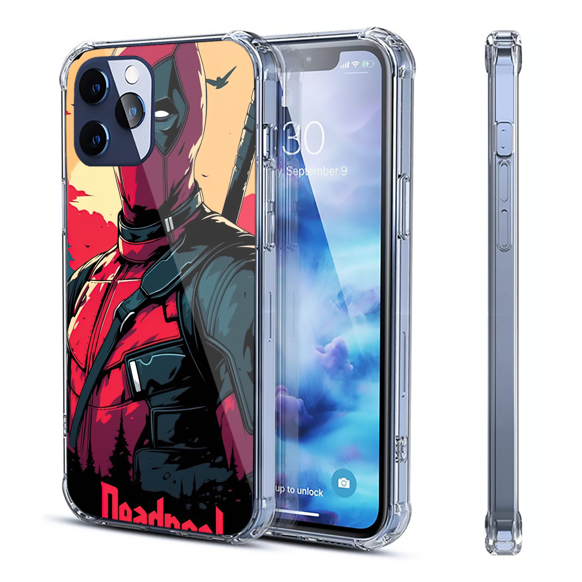 （画像用） Deadpool デッドプール 【iPhone 12シリーズ対応】透明スマホケース（クリアソフトケース）